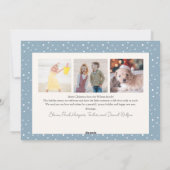 Boho Blue Botanical Arch 4 Foto Weihnachten (Rückseite)