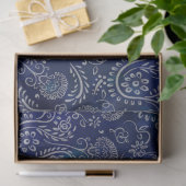 Boho Blue Botanicals Schöne Blume Seidenpapier (Geschenk)