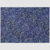 Boho Blue Botanicals Schöne Blume Seidenpapier (Vorderseite)