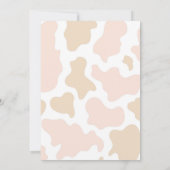 Boho Blue Bow Highland Cow Baby Shower Einladung (Rückseite)