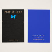 Boho Blue Butterfly Necklace Bracelet Display Card (Vorne & Hinten)