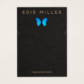 Boho Blue Butterfly Necklace Bracelet Display Card (Vorderseite)
