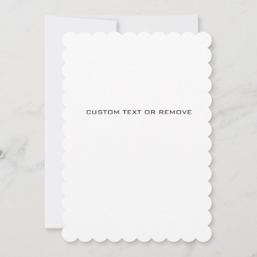 Boho Blue Carnation Bouquet Minimalistisch Wedding Einladung (Rückseite)