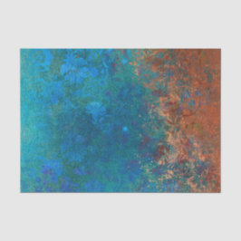 Boho Blue Copper Rustic Seidenpapier