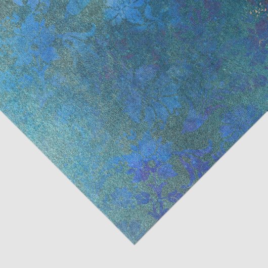 Boho Blue Copper Rustic Seidenpapier (Ausschnitt)