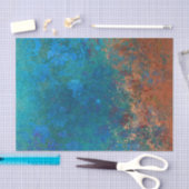 Boho Blue Copper Rustic Seidenpapier (Handwerk)