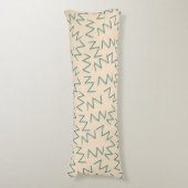 Boho Blue Cream Zig Zag Stylish Seitenschläferkissen (Vorderseite Vertikal)