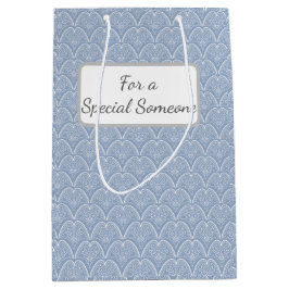 Boho Blue Delicate Muscheln Mittlere Geschenktüte