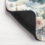 Boho Blue Dreamcatcher Psychische Leselogame Mousepad (Ecke)