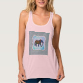 Boho Blue Elephant Tank Top (Vorderseite)