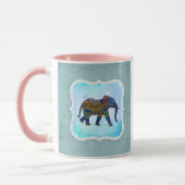 Boho Blue Elephant Tasse (Links)