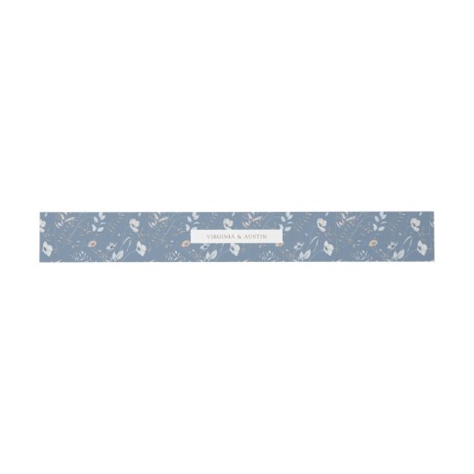 Boho Blue Floral Bly Band (Flach)