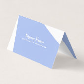 Boho Blue Floral Seamstress Nähmaschine geklappt Visitenkarten (Rückseite)