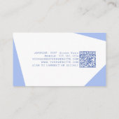 Boho Blue Floral Seamstress Nähmaschine Schneider Visitenkarte (Rückseite)