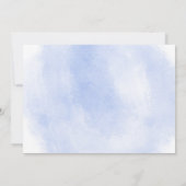 Boho Blue Floral Wedding Save the Date Einladung (Rückseite)