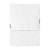 Boho Blue Flowers – Rustic Wedding Einladungsbanderole (Rückseitenbeispiel)