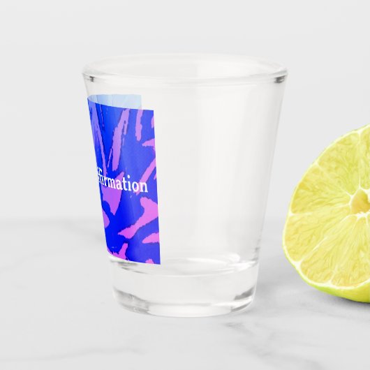 Boho Blue gab Affirmations Shot Glass Schnapsglas (Rechts)