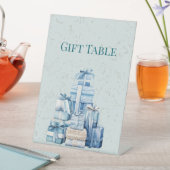 Boho Blue gibt Twin Boys Baby Dusche Sockelschild (In Situ)