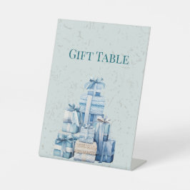 Boho Blue gibt Twin Boys Baby Dusche Sockelschild