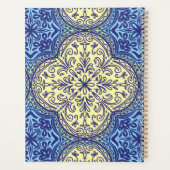 Boho Blue & Gold Tile Muster Planer (Rückseite)