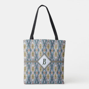 Boho Blue, Green & Tan Tribal Inspiriert Tasche