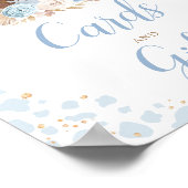 Boho Blue Highland Cow Cards & Gifts Sign Poster (Ecke)