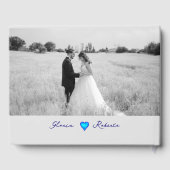 Boho Blue Hummingbird Mexican Wedding Guest Book Gästebuch (Rückseite)