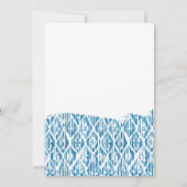 Boho Blue Ikat Baby Shower by Mail Einladung (Rückseite)