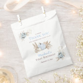 Boho Blue Kürbis 1. Geburtstag Danke Geschenktütchen (Ausgeschnitten)