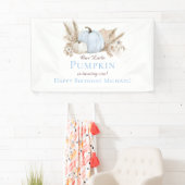 Boho Blue Kürbis 1. Geburtstagsbegrüßung Banner (Insitu)