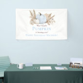 Boho Blue Kürbis 1. Geburtstagsbegrüßung Banner (Messeveranstaltung)