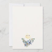 Boho Blue Little Dumpling Baby Dusche Einladung (Rückseite)