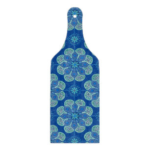 Boho Blue MedallionsPaddle Cutting Board Schneidebrett