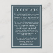 Boho Blue Modern Minimalistisch Begleitkarte (Vorderseite)