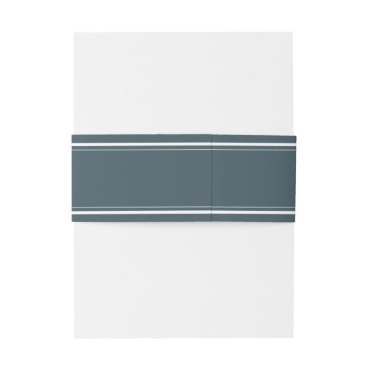 Boho Blue Modern Minimalistisch Einladungsbanderole (Rückseitenbeispiel)