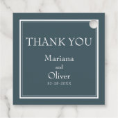 Boho Blue Modern Minimalistisch Geschenkanhänger (Rückseite)