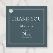 Boho Blue Modern Minimalistisch Geschenkanhänger (Vorderseite)