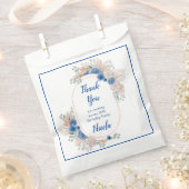 Boho Blue Pampas Grass Birthday Geschenktütchen (Ausgeschnitten)