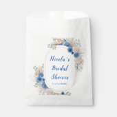 Boho Blue Pampas Grass Brautparty Geschenktütchen (Vorderseite)