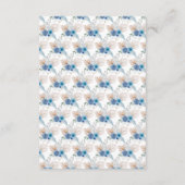 Boho Blue Pampas Grass Hochzeitsempfang Begleitkarte (Rückseite)