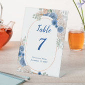 Boho Blue Pampas Grass Sockelschild (In Situ)