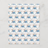 Boho Blue Pampas Grass Wedding Details Begleitkarte (Rückseite)