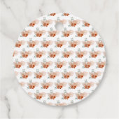 Boho Blue Pampas Grass Wedding Geschenkanhänger (Rückseite)