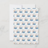 Boho Blue Pampas Grass Wedding RSVP (Rückseite)