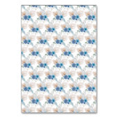 Boho Blue Pampas Grass Wedding Tischnummer (Rückseite)