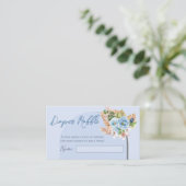 Boho Blue Pampass Grass Baby Games Wineller Raffle Visitenkarte (Stehend Vorderseite)