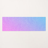 Boho Blue Pink Botanical Yogamatte (Rückseite (Horizontal))