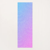 Boho Blue Pink Botanical Yogamatte (Rückseite)