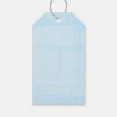 Boho Blue Pumpkin Baby Boy Dusche Wasserfarbe Geschenkanhänger (Rückseite)