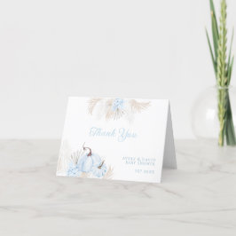Boho Blue Pumpkin Es ist eine Baby-Dusche Dankeskarte